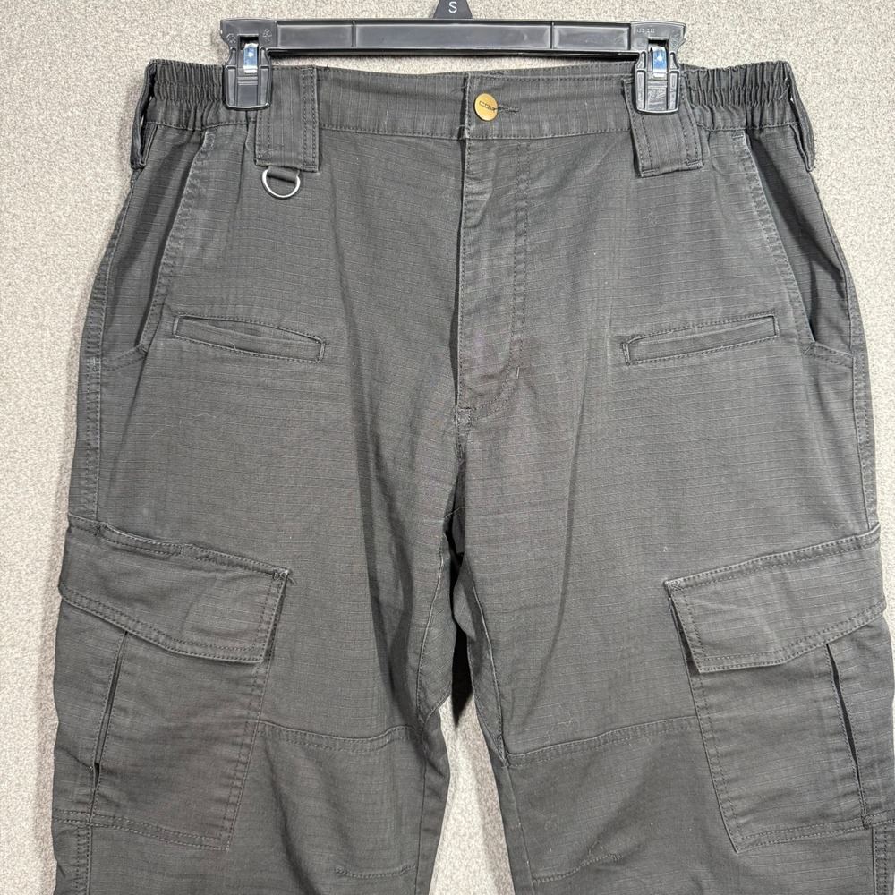 CQR Mens Tactical Cargo Pants Black Ripstop TLP730 36 X36 Work Hiking Trousers